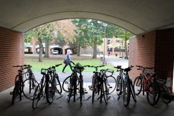 bike racks on campus