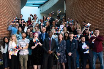 Winners of the Education Awards 2019, with host Clive Myrie