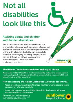 hidden disabilities sunflower lanyards