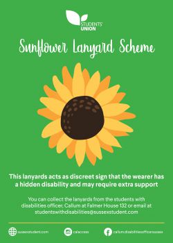 SU sunflower lanyard poster