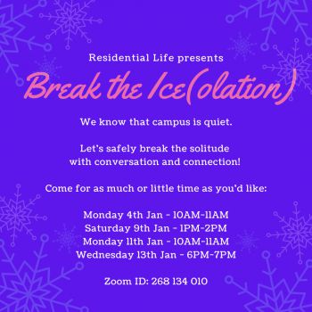 Break the Ice(olation) - Res Life Online