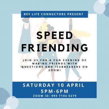 10 April - Speed Friending