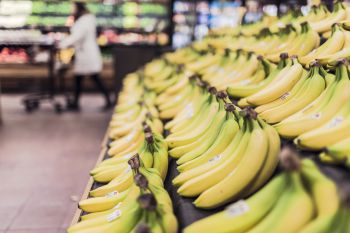 Bananas in supermarket