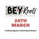 Promotional poster for beyroots street food pop up in library square on 24th March