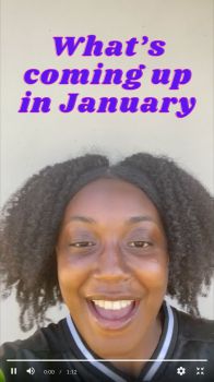 What's coming up in January Instagram Reel