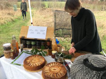 Daphne Lambert with FFG produce
