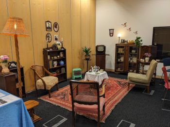 Immerse yourself in a recreated 1940s sitting room