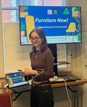 Grace (Law with Politics LLB), who was part of the Furniture Now! student consultancy team
