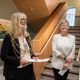 A photograph of Vice-Chancellor Sasha Roseneil with the Mayor of Brighton & Hove in the new Health and Wellbeing Centre