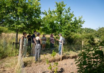 Dr Will Lock teaching in the South Downs as part of the Climate Justice module