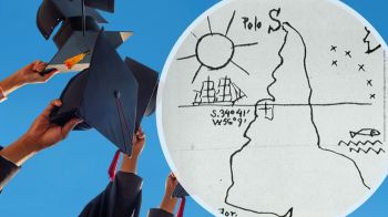 Creative Commons Images: photo of the work "América Invertida", a famous sketch by the Uruguayan artist Torres García