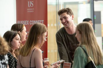 Students networking at the Spirit of Sussex Award celebration event 7 June 2023