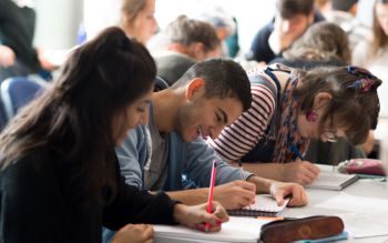 Students studying together