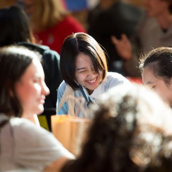 Students smiling together