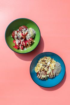 breakfast bowls on table