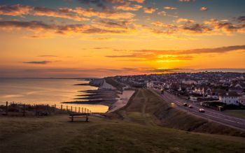 A view of Saltdean at sunset