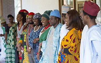 The Nigeria Society in traditional dress as part of One World Week