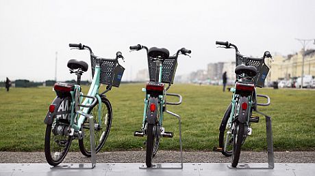 Three bikes near Brighton seafront
