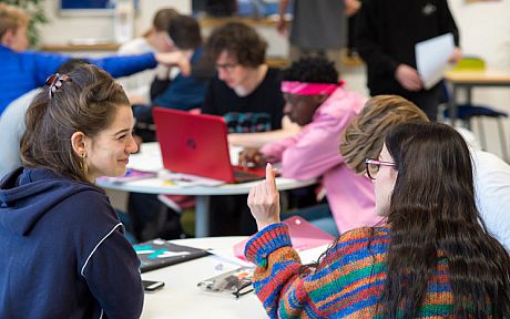 Students at table