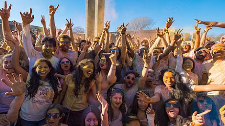 Students at Holi Festival during One World Week