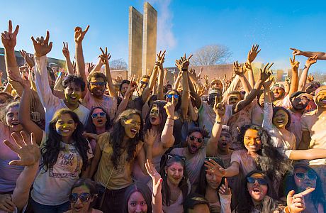 Students at Holi Festival during One World Week