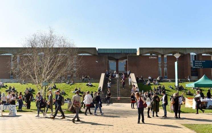 Library square bustles with activity in Welcome Week