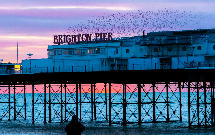 Brighton Pier at sunset